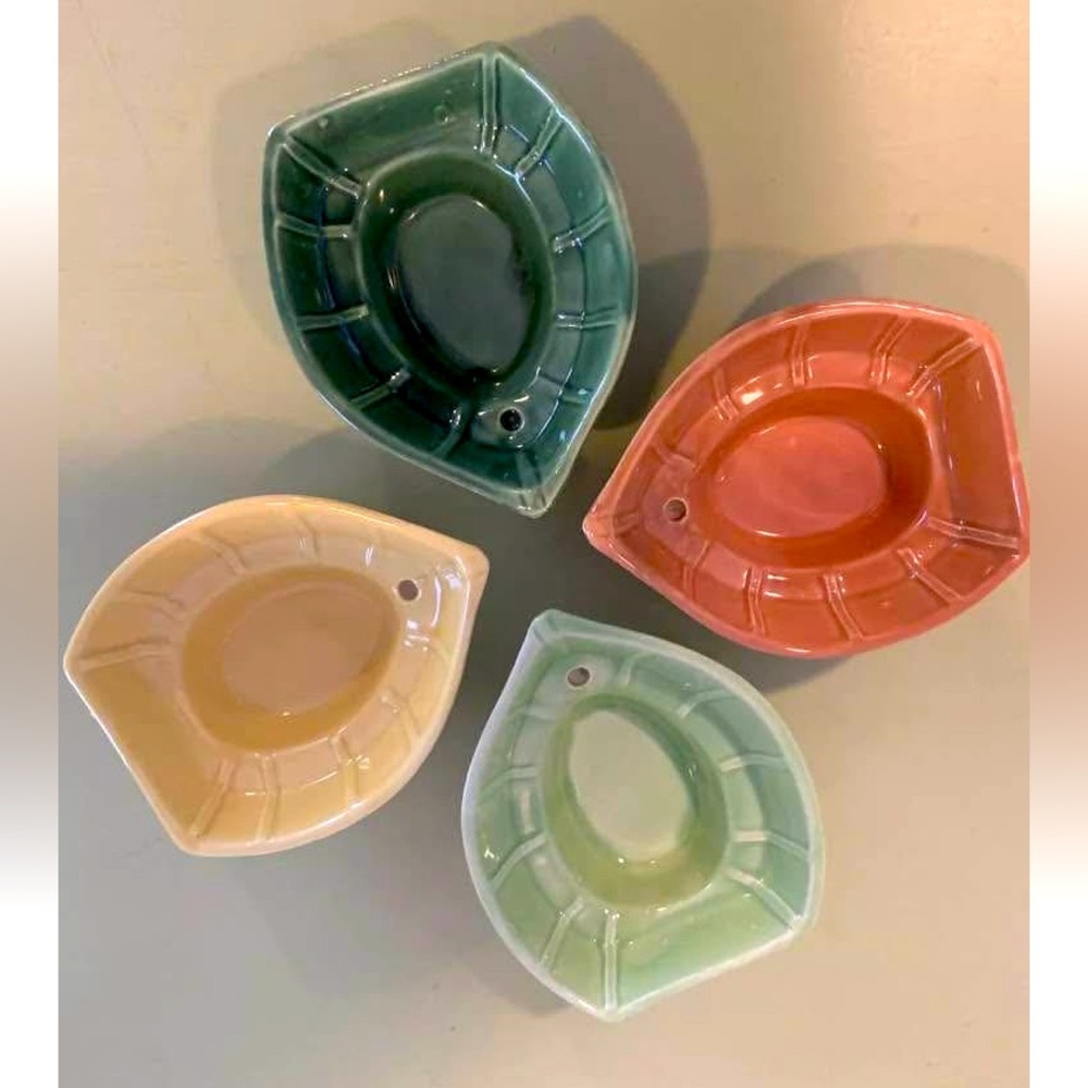 Vintage 1950’s Cardinal China Shrimp Cocktail Boats Set Of 4 - Picture 1 of 8